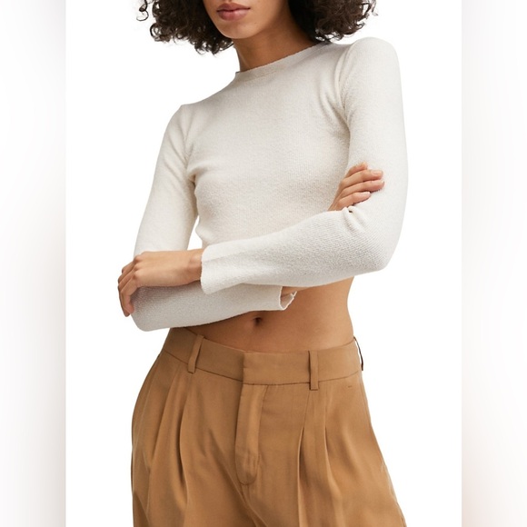 Mango Wide Leg Pleated Trousers - Picture 4 of 11